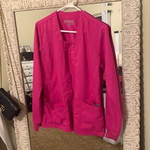 Pink scrub jacket